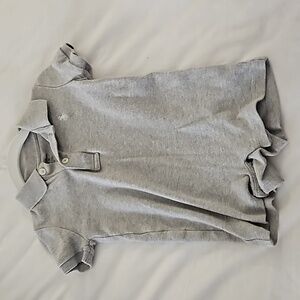 Ralph Lauren cotton shortall in grey with white embroidered pony